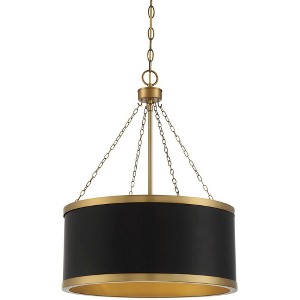 Savoy House Delphi 6 - Light Pendant in  Black/Warm Brass - 1 of 4