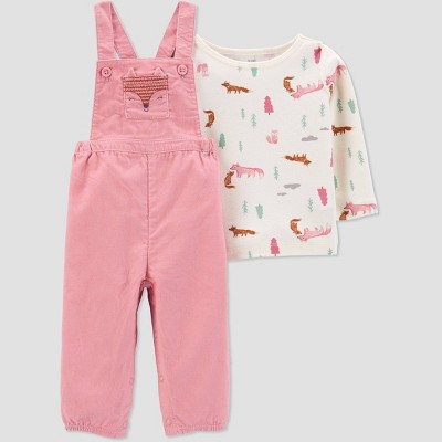 Image of Baby Girls' Fox Top & Bottom Set - Just One You® made by carter's Pink 3M
