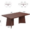 Dining Table for 6-8 People, 63" Modern Long Kitchen Table with Large Tabletop and Heavy Duty Pedestal Legs, Dinner Table for Home (Only Table) - 2 of 4