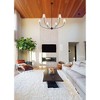 Shannon 6-Light Modern Chandelier - Elegant Steel Design with White Fabric Shades - 3 of 4