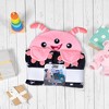 Pavilion Gift Company - Pink Cupcake Monster - 30" x 40" Coral Fleece Hooded Blanket - Throw Blankets - 4 of 4