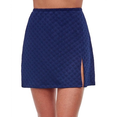 Women's Textured Cover Up Mini Skirt Cover Up With Slit - Gottex