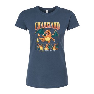 Women's - Pokémon - Charizard Multiple Poses Fitted Graphic T-Shirt - 1 of 3