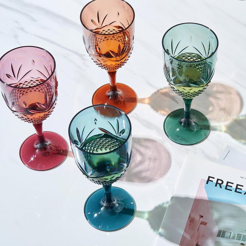 Khen's Shatterproof Muted Colored Wine Glasses, Luxurious & Stylish, Unique Home Bar Addition - 4 pk, 5 of 8