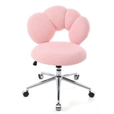 Office Desk Chair, Computer Chair With 5 Durable Casters, Semi-wrapped Backrest, Thick Cushion, Adjustable Height 16.1" To 19.3"