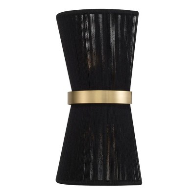 Capital Lighting Cecilia 2 - Light Wall Light in  Black Rope/Patinaed Brass