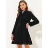 INSPIRE CHIC Women's Single Breasted Long Sleeve Mid-Long Winter Coat - 3 of 4