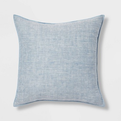 Cross-Dyed Square Throw Pillow Blue - Threshold™