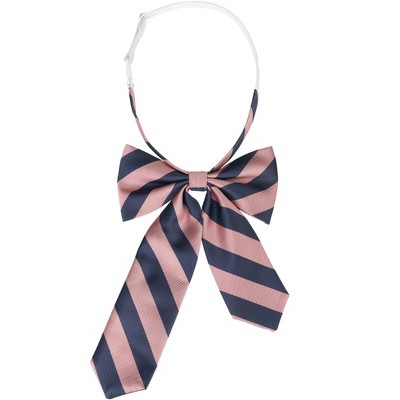 INSPIRE CHIC Women's Pre-tied Asymmetrical Bow Stripe Bow Tie