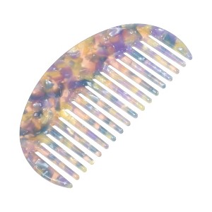 Unique Bargains Women's Half Round Wide Tooth Comb for Curly Thick Wavy Straight Hair 1 Pc - 1 of 4