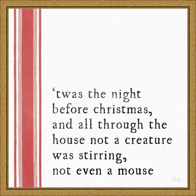 Amanti Art Simple Christmas I by Laura Marshall Canvas Wall Art Print Framed 16 x 16-in.