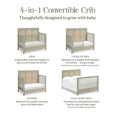 Eloise French Sage and Sand 4-in-1 Convertible Crib