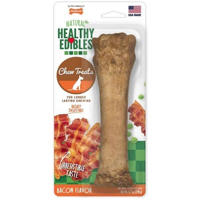 Nylabone Healthy Edibles Dog Chews- Bacon Flavor- 1 Pack