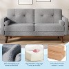 Nasitip 65" Mid Century Modern Couch Sofa Loveseat,2-Seater Teddy Fleece Boucle Upholstered Deep Seat Couch for Bedroom Office - 4 of 4