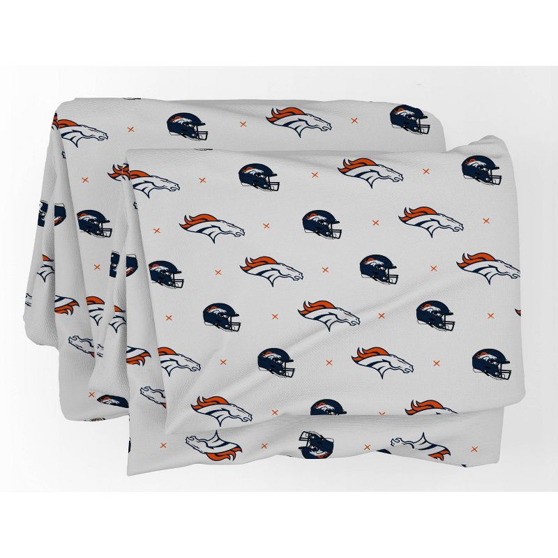 NFL Denver Broncos Small X Twin Sheet Set - 3pc, 2 of 4