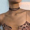 Black Choker Necklace Set Velvet Lace Choker Daisy Gothic Punk Classic Choker - 3 of 4