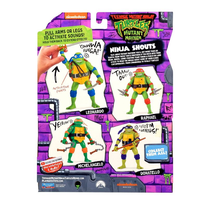 Teenage Mutant Ninja Turtles: Mutant Mayhem Ninja Shouts Leonardo Action Figure, 5 of 6