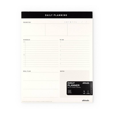 Altitude 8.5"x11" Notepads Vertical Planning Pad Black and White