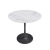 3pc Kurv Lux Dining Set White Faux Marble/Black - Jamesdar - image 3 of 4