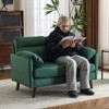 Karl Home |48.8 inchWide Suede Curved Arm Double Sofa Small Loveseat With Cushions - 4 of 4