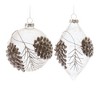 Beaded Glass Pinecone Ornament – 4.75"H & 5.75"H Set of 6 for Christmas Tree By Melrose - 2 of 3