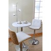 Adjustable Round Counter Height Dining Table Metal/White - LumiSource: Hydraulic Pub & Pedestal Table, Seats 2 - image 4 of 4