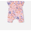 Girls Printed Floral Organic Cotton Romper - Deux par Deux - 2 of 3