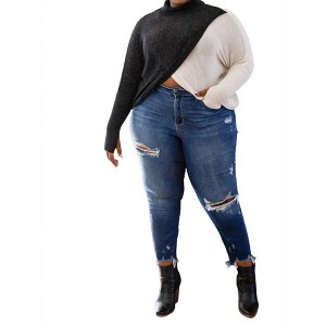 Women's Can't Touch This Sparkle Color Blocked Sweater - 143 STORY - 1 of 4