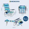 Backpack Beach Chair for Adults 2 Pack, 5-Position Folding Recliner, Portable Beach Chairs with Pillow, Towel Bar, Phone Pouch, 300lbs Support - 2 of 4