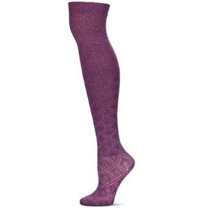 Memoi Women's Dashing Diamond Over The Knee Warm Cotton Blend Sock - 1 of 4