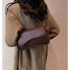 BEAFUP Shoulder Bag for Women Y2K Trendy Purse Vegan Leather Hobo Handbags Clutch Saddle Bag with 2 Removable Strap - 3 of 4
