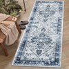 Washable Area Rug Vintage Living Room Rug Oriental Rug for Bedroom Non-Slip Retro Medallion Carpet Print Distressed Rug for Dining Room - 3 of 4