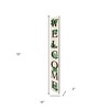 HomeRoots 72" Off White Black And Green Solid Wood Shamrock Welcome Porch Sign - 3 of 4