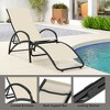 Tangkula 2-in-1 Outdoor Rocking Chair Convertible Lounge Chair with 4-Position Adjustable Backrest Curved Armrests - image 4 of 4