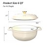 Karl Home 5 qt. Enameled Cast Iron Round Dutch Oven in Red with Lid - 2 of 4