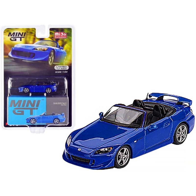 Honda S2000 (AP2) Type S Convertible RHD Apex Blue Limited Edition to 3000 pcs 1/64 Diecast Model Car by True Scale Miniatures, 1 of 5