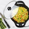 Brentwood 13in Non-Stick Flat Bottom Electric Wok Skillet with Vented Glass Lid in Black - 2 of 4