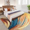 Living Room Area Rug Abstract Art Rug Colorful Lines Texture Floor Carpet - 2 of 4