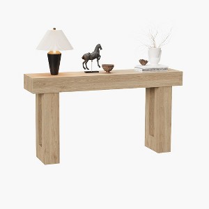 63" Long Narrow Rectangular Console Table, Farmhouse Wood Entryway Table for Hallway, Foyer & Living Room, Sofa Table Behind Couch - 1 of 4