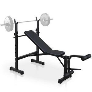 VisioGear Weight Bench, Bench Press Set with Squat Rack and Bench for Home Gym Full-Body Workout, Black, 67.72"*32.68"*46.46" - 1 of 4