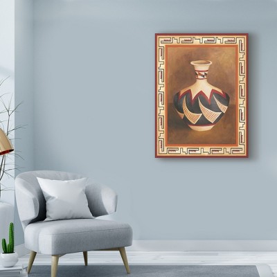 Southwest Pottery Abstract Canvas Art in Brown and Tan