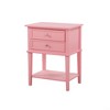 VYNXARIA Contemporary Nightstand With Open Shelf£¬Perfect for Small Spaces£¬Pink - 4 of 4
