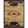 Vynxaria Nature's Nest Lodge Area Rug - 2ft x 3ft Black Bear & Southwestern Motifs - 2 of 4