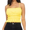 Slickblue Women's Ribbed Tiered Shirred Crop Top, Fitted Sleeveless Casual Tee, 5 Color Options, Size S-L - 3 of 4
