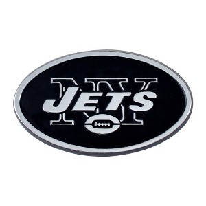 NFL New York Jets 3D Chrome Metal Emblem - 1 of 3