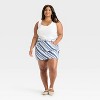 Women's Striped Denim Mini Skirt - Universal Thread™ Navy - 3 of 3