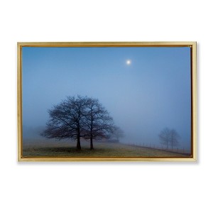 Stupell Industries Blue Silence Landscape Floating Frame Canvas Art - 1 of 4
