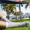 Stylish Patriotic Red and Blue Stiped Sock from the Sock Panda (Men's Sizes Adult Large) - 2 of 4