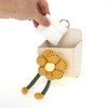 Unique Bargains 1 Pc Car Trash Can Hanging Trash Bin 3.5" Length 2.0" Width 4.3" Height Yellow Beige Faux Leather - 4 of 4
