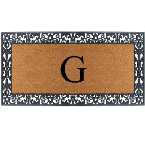 A1HC Natural Coir Monogrammed Outdoor Entrance Door Mat 30X60, Anti-Shed Treated Durable Doormat - 1 of 4
